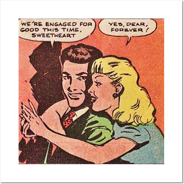 Engagement forever comic book art Wall Art by Comic Dzyns